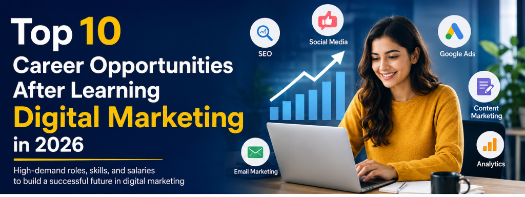 Top 10 Career Opportunities After Learning Digital Marketing in 2026